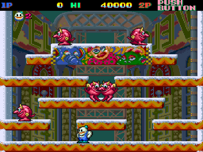 雪人兄弟 (一代经典) 街机 网页版在线玩 - 实机运行截图